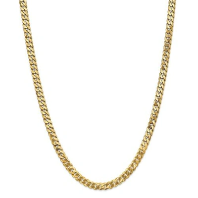 Pre-owned Accessories & Jewelry 14k Yellow Gold 6.25mm Solid Beveled Curb Link Chain W/ Lobster Clasp 18" - 28"
