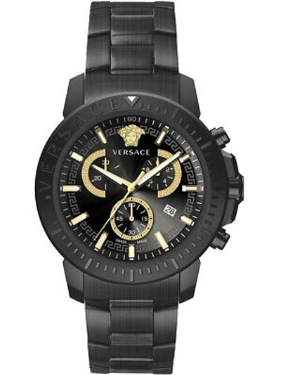 Pre-owned Versace Ve2e00621 Chrono 45mm 5atm