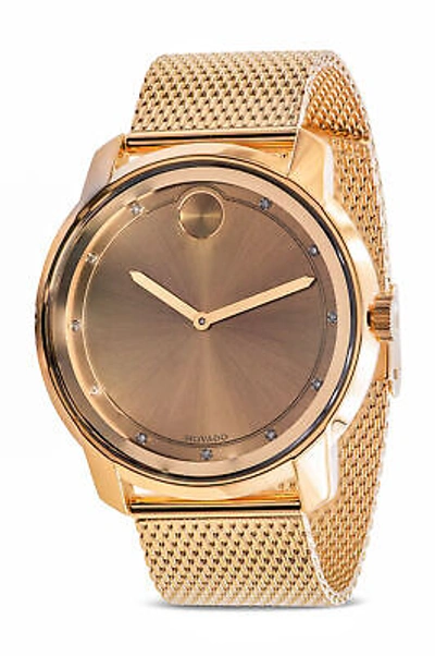 Pre-owned Movado Bold Gold Unisex Watch 3600460
