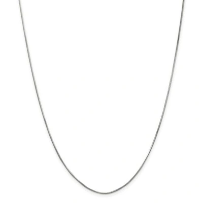 Pre-owned Accessories & Jewelry 14k White Gold 1mm Diamond Cut Octagonal Snake Chain W/ Lobster Clasp 16" - 30"