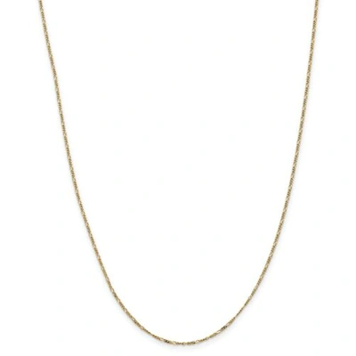 Pre-owned Accessories & Jewelry 14k Yellow Gold 1.25mm Solid Flat Figaro Chain W/ Spring Ring Clasp 16" - 24"