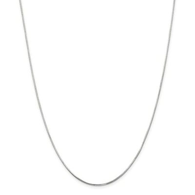 Pre-owned Accessories & Jewelry 14k White Gold 1.2mm Diamond Cut Octagonal Snake Chain W/ Lobster Clasp 16"-30"