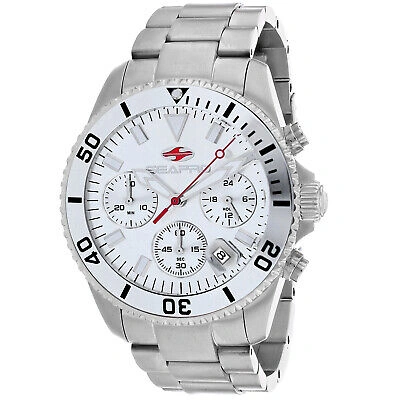 Pre-owned Seapro Men's Scuba 200 Chrono Silver Dial Watch - Sp4350