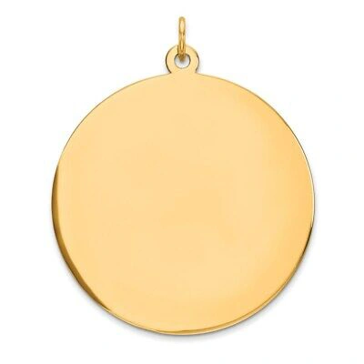 Pre-owned Skyjewelers Real 14kt Yellow Gold Round Disc Charm