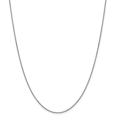 Pre-owned Accessories & Jewelry 14k White Gold 0.90mm Solid Plain Box Link Chain W/ Lobster Clasp 16" - 30"