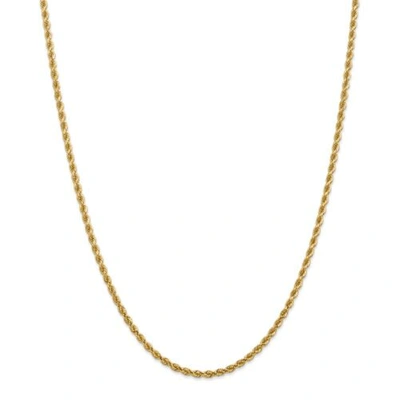 Pre-owned Accessories & Jewelry 14k Yellow Gold 2.75mm Diamond Cut Solid Rope Chain W/ Lobster Clasp 16" - 36"