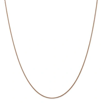 Pre-owned Accessories & Jewelry 14k Rose Gold 1mm Solid Diamond Cut Spiga Chain W/ Lobster Clasp 16" - 30"