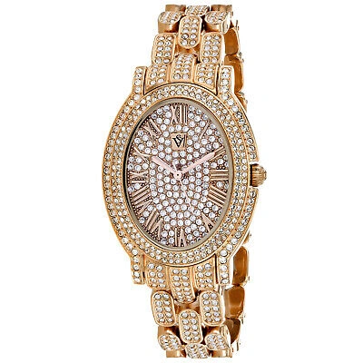 Pre-owned Christian Van Sant Women's Amore Rose Gold Dial Watch - Cv7235