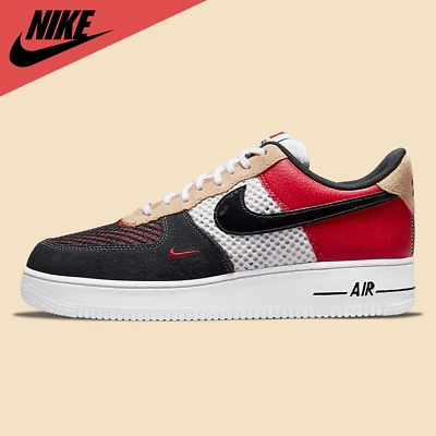 Pre-owned Nike Air Force Low '07 Lv8 Gym Red Black Hemp Multi