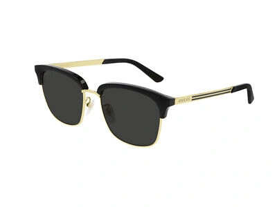 Pre-owned Gucci Sunglasses Gg0697s 001 Black Gray Authentic