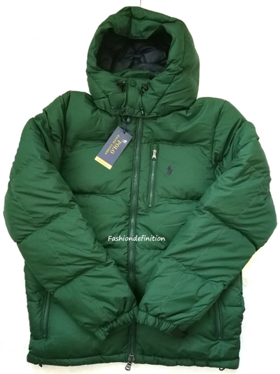 Pre-owned Polo Ralph Lauren Men Ripstop Water Repellent Down Jacket Green Or Wine Colo