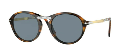 Pre-owned Persol 0po 3274s 108/56 Caffe/light Blue Unisex Sunglasses