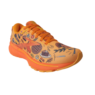 Pre-owned Brooks Ghost 14 Running Shoes Turkey Trot Thanksgiving Women's Size 7.5 In Orange