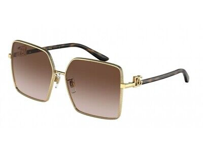 Pre-owned Dolce & Gabbana Sunglasses Dg2279 02/13 Gold Brown Woman