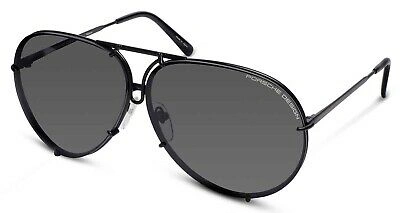 Pre-owned Porsche Design P8478 Iconic Sunglasses D - Black/grey Blue + Extra Lenses In Grey Blue (343)