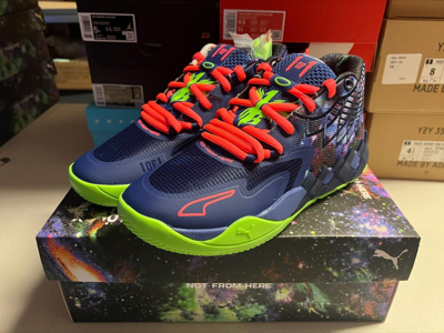 Pre-owned Puma Lamelo Ball Mb.01 Galaxy Multicolor 376677-07 Men Size