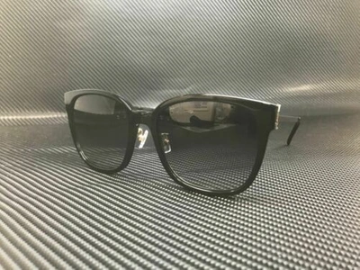 Pre-owned Saint Laurent Sl M48s_c/k 002 Black Phantos 57 Mm Women's Sunglasses In Gray