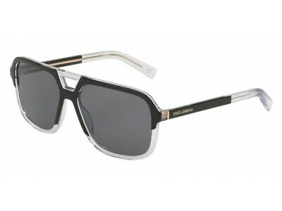 Pre-owned Dolce & Gabbana Sunglasses Dg4354 501/81 Black Polar Grey In Gray