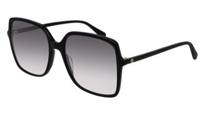 Pre-owned Gucci Sunglasses Gg0544s 001 Black Grey Women's Original In Gray