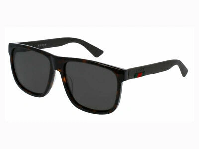 Pre-owned Gucci Sunglasses  Gg0010s Havana Gray Polarized 003