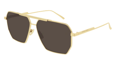 Pre-owned Bottega Veneta Brand  Sunglasses Bv1012s 003 Brown Gold Genuine Man