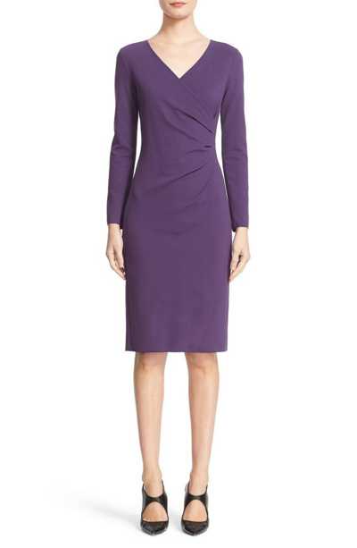 Pre-owned Armani Collezioni Ruched Milano Jersey Dress Purple Made In Italy $845 – 12
