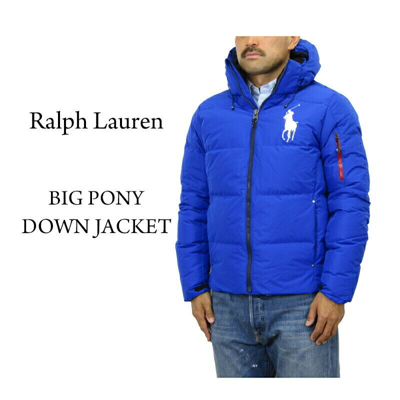 Pre-owned Polo Ralph Lauren Big Pony Hooded Down Puffer Jacket Coat - Royal (white Pony)