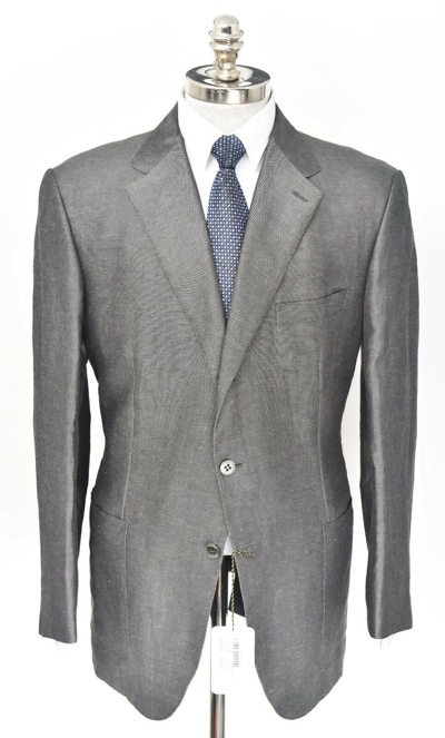 Pre-owned Brioni Parlamento Metallic Silver Nailhead Silk Linen Sport Coat 42 R Eu 52