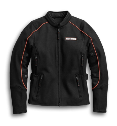 Pre-owned Harley-davidson ® Women's Fennimore Stretch Riding Jacket - 98162-18vw In Black