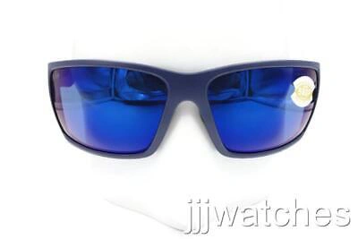 Pre-owned Costa Del Mar Reefton Matte Dark Blue Polarized 580p Sunglasses 06s9007-90071264