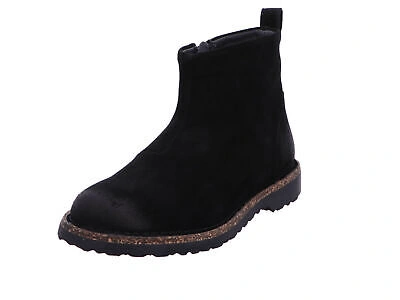 Pre-owned Birkenstock Melrose Suede Leather Black Ankle Boots Slip On Sneaker Shoes Narrow
