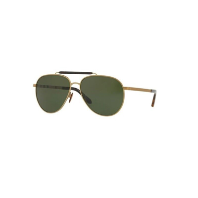 Pre-owned Burberry 3097 Sunglasses Color Bronze Gold 127171 In Green