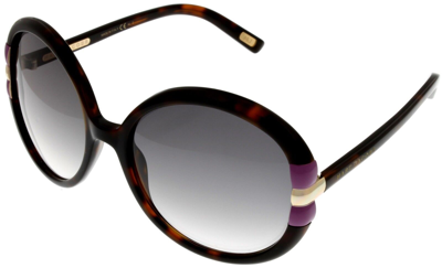 Pre-owned Marc Jacobs Sunglasses Women Dark Havana Violet Gold Round Mj274/s Tc1lf In Multi-color
