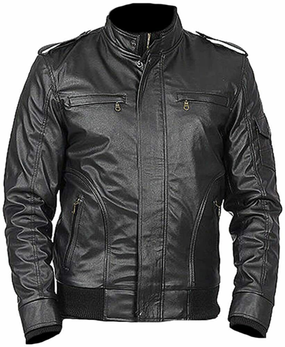 Pre-owned Classyak Men's Slimfit Fashion Real Leather In Black