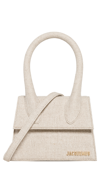 JACQUEMUS LE CHIQUITO MOYEN SATCHEL BEIGE