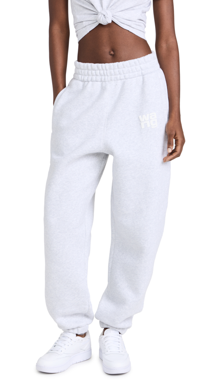 Alexander Wang Essential Terry Classic Sweatpant In Light Heather Grey