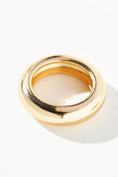 Anthropologie Chunky Mod Ring In Gold