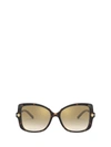 Versace Acetate Butterfly Sunglasses In Havana
