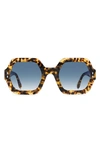 Isabel Marant 52mm Square Sunglasses In Yellow Havana / Blue Shaded