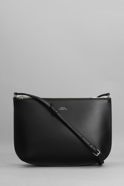 A.p.c. Sarah Shoulder Bag In Black Leather | ModeSens