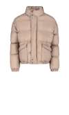 Alexander Mcqueen Nylon Puffer Coat In Beige