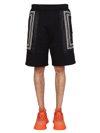 Versace La Greca Bermuda Shorts In Nero