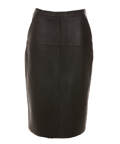 P.a.r.o.s.h Maciock Midi Leather Skirt In Black
