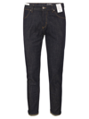 Pt01 Jeans Stretch Vintage Nero In Dark Denim