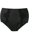 Dolce & Gabbana High-waisted Lace-detail Satin Briefs