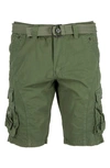 X-ray Belted Snap Detail Cargo Pants In Grass
