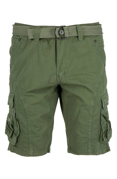 X-ray Belted Snap Detail Cargo Pants In Grass