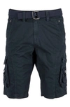 X-ray Belted Snap Detail Cargo Pants In Navy