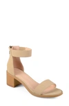 Journee Percy Open Toe Heeled Sandal In Nude