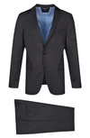 Original Penguin Two Button Wool Blend Two-piece Suit Set In Charcoal